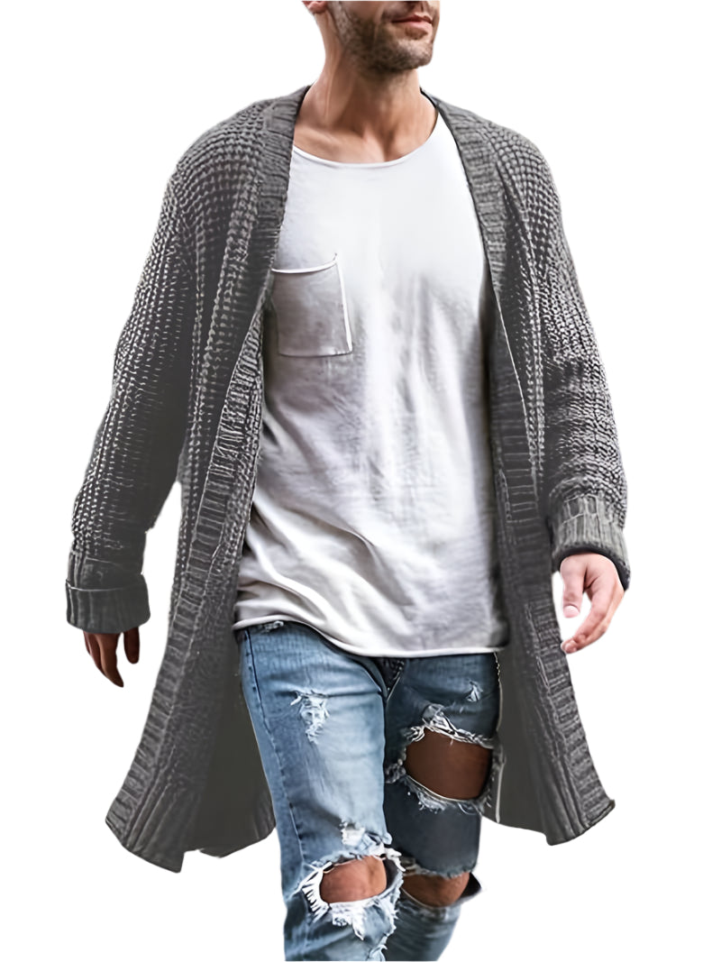 Herre Cardigan Strikket Klassisk Design til Mænd-2