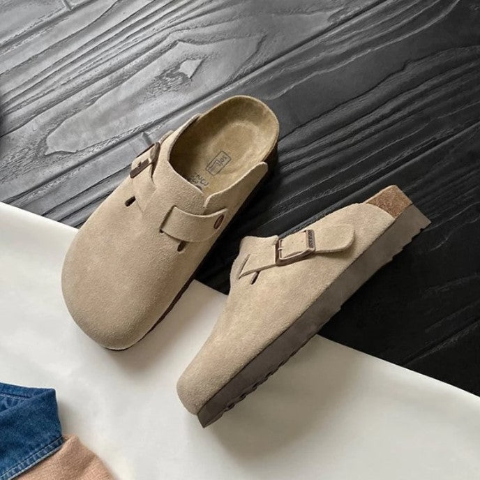 Unisex Sandaler Boston Stil Læder Komfortable og Tidløse-5