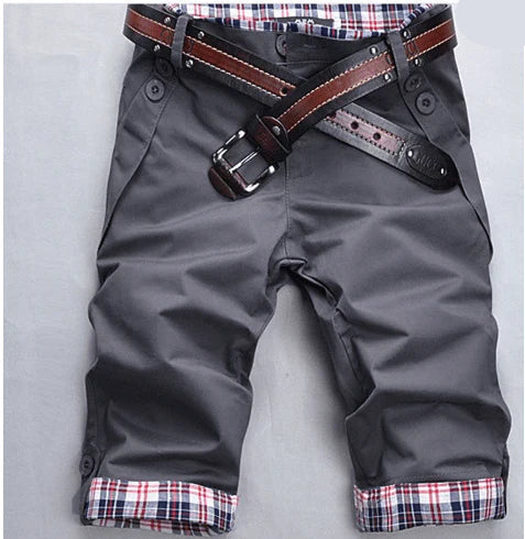 Herre Cargo Shorts Praktisk Design 100% Bomuld-6