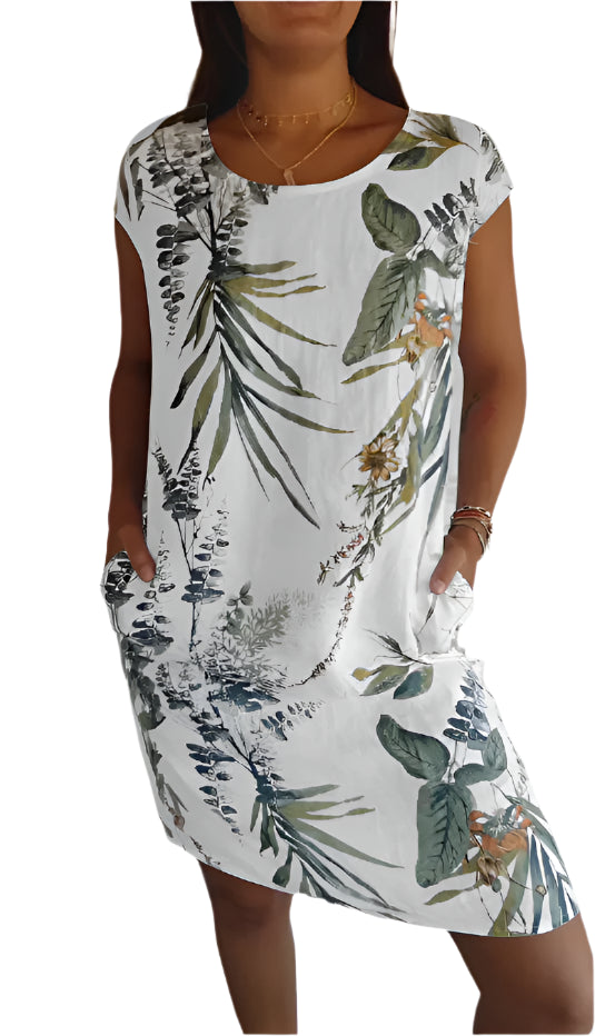 Dametøj To-Delt Sæt Stilfuld Bomuld og Linned