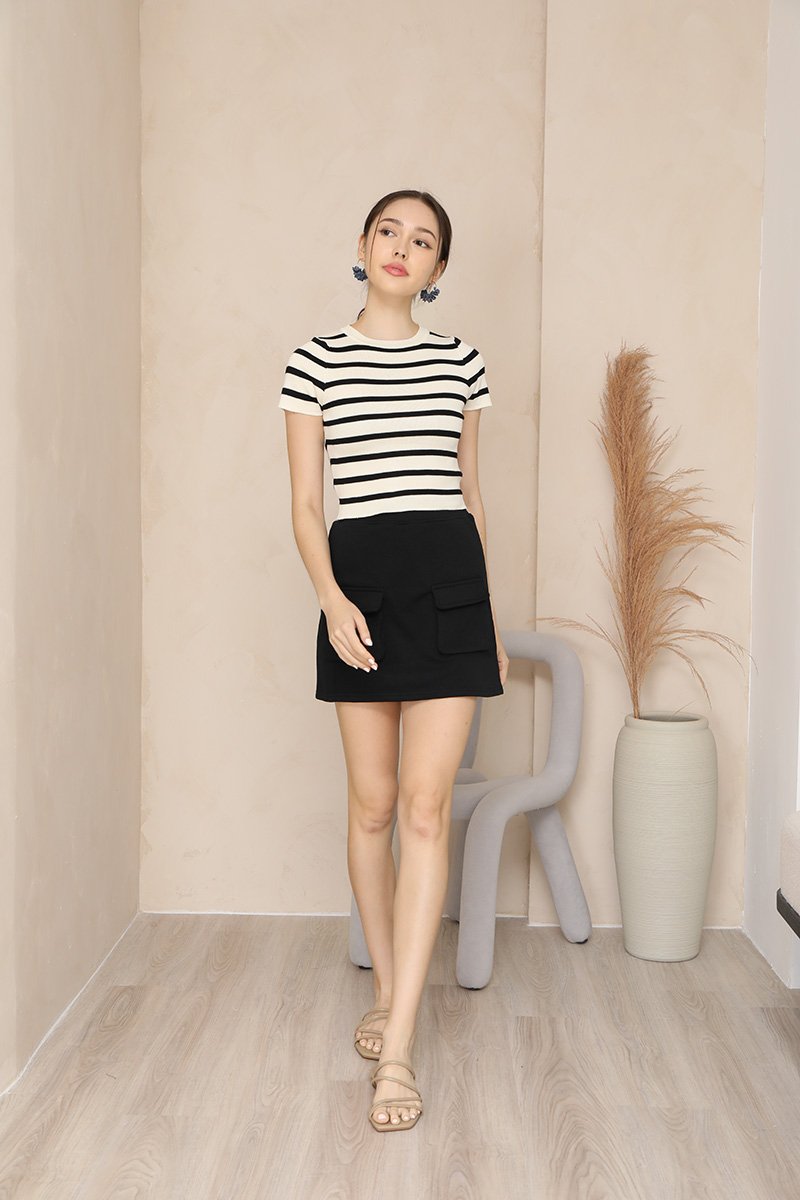 Cropped strik-sweater til kvinder