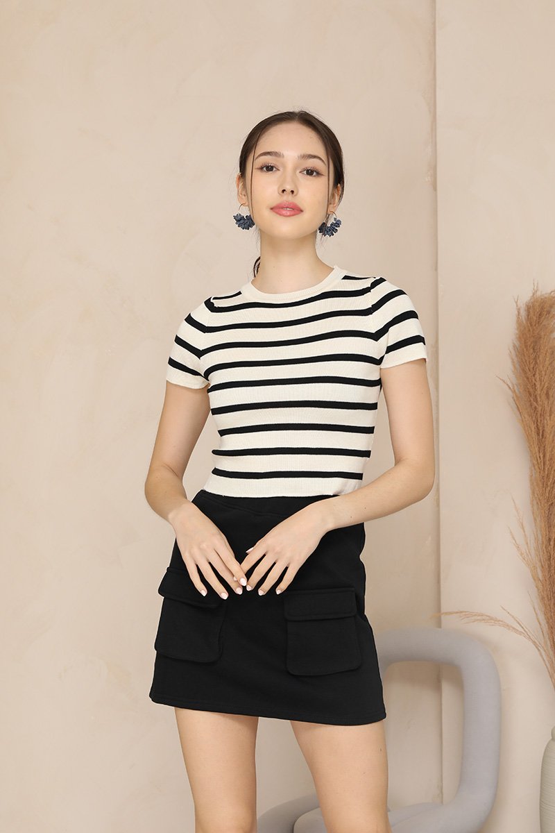 Cropped strik-sweater til kvinder