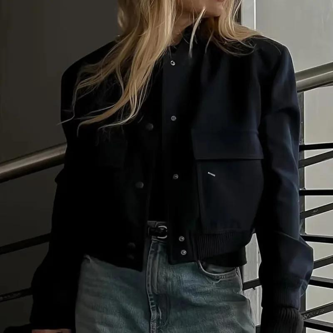 Cropped bomberjakke til kvinder