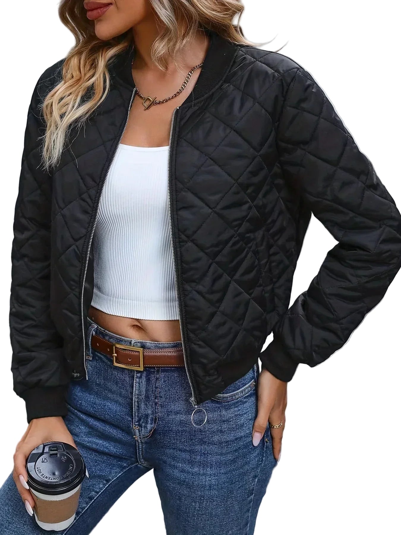 Dame Sommerjakke Let Åndbar Bomuldsblanding Trendy Design 1