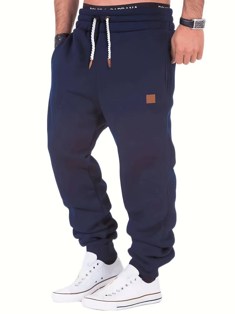 Variant image for Herre Bukser Løs Pasform med Snøre 100% Bomuld Casual Bukser til Mænd-49