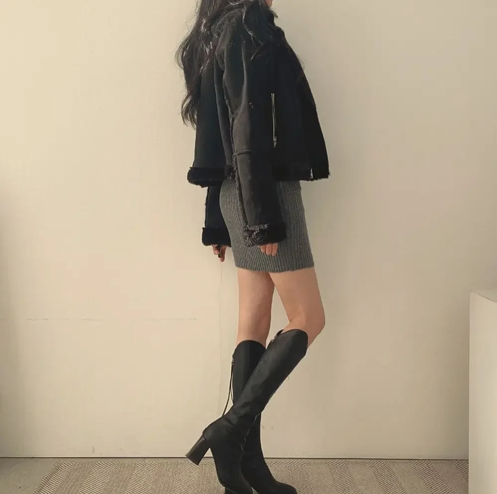 Slim bodycon i strik til kvinder