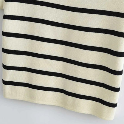 Cropped strik-sweater til kvinder