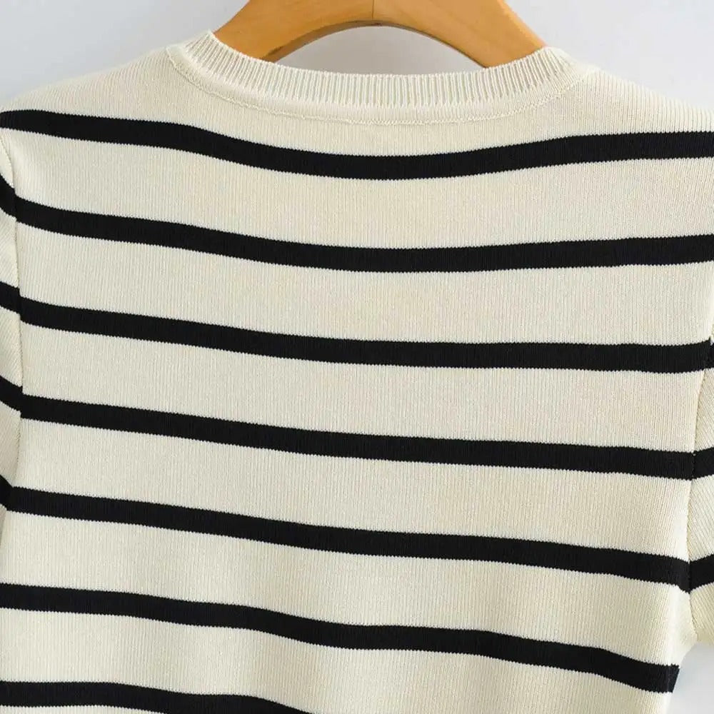 Cropped strik-sweater til kvinder