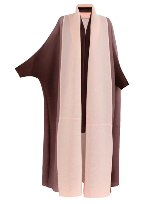 Plisseret trenchcoat med gradient til kvinder