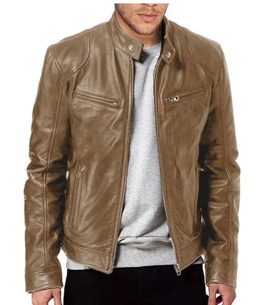 Slim Fit motorcykeljakke til mænd