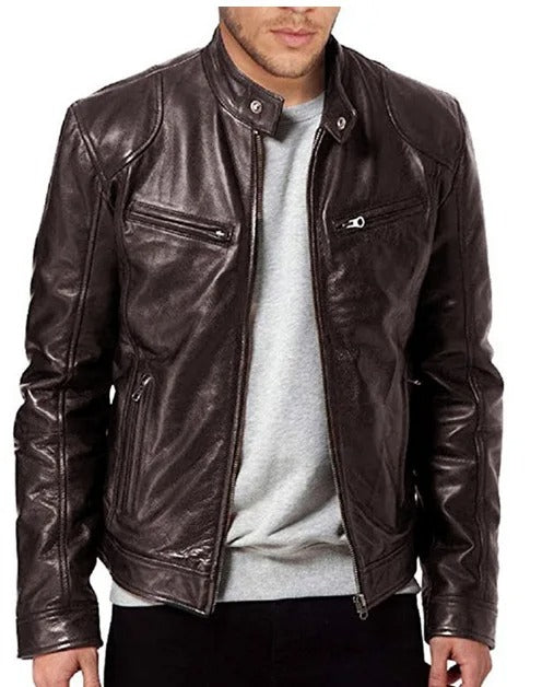 Slim Fit motorcykeljakke til mænd