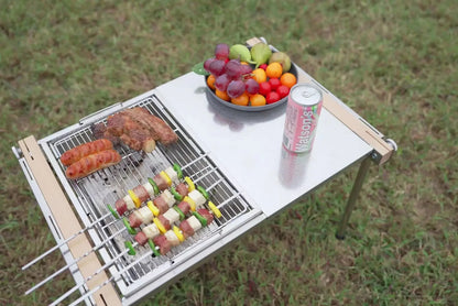 Bærbar grill i rustfrit stål