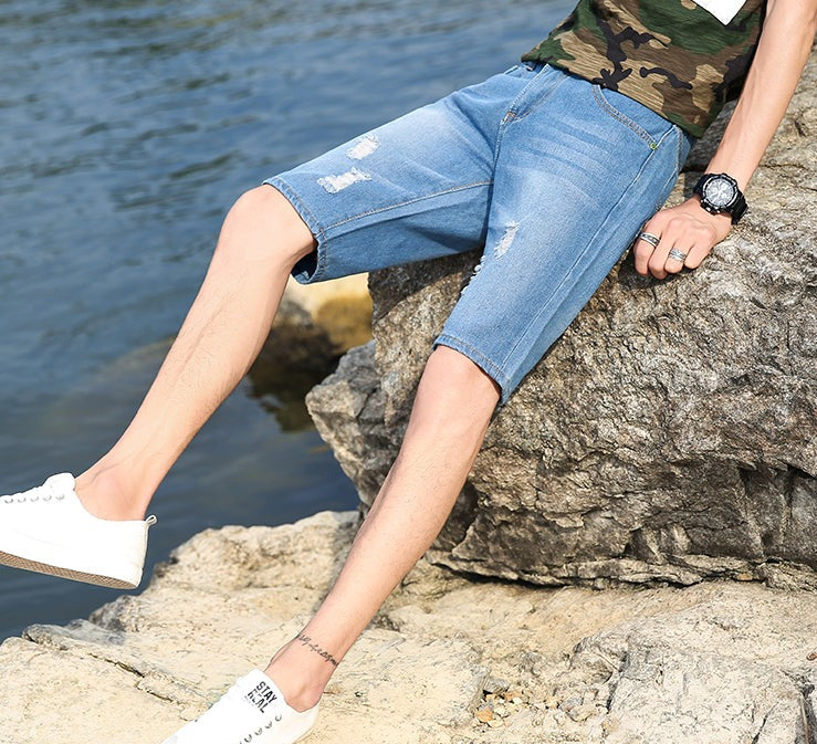 Denimshorts til mænd