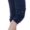 Cropped bukser til kvinder med elastisk talje