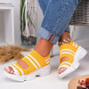 Wedge-sandaler med åben tå til kvinder