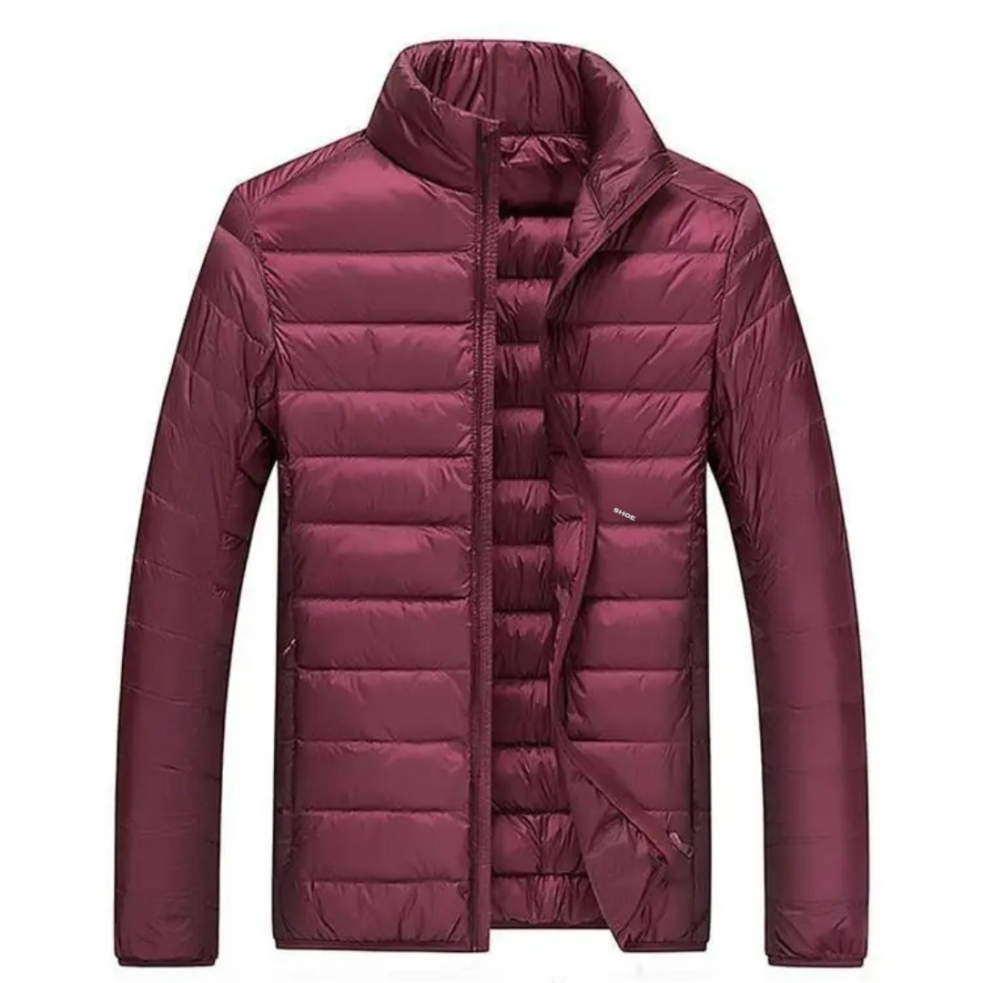 Ultralight hvid andedunsjakke til mænd