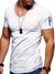 Variant image for Herre T Shirt V-Hals Casual Letvægts 100% Bomuld Hvid T Shirt Mænd-50