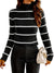 Kvinders Sweater Stribet Rund Hals 100% Bomuld 1
