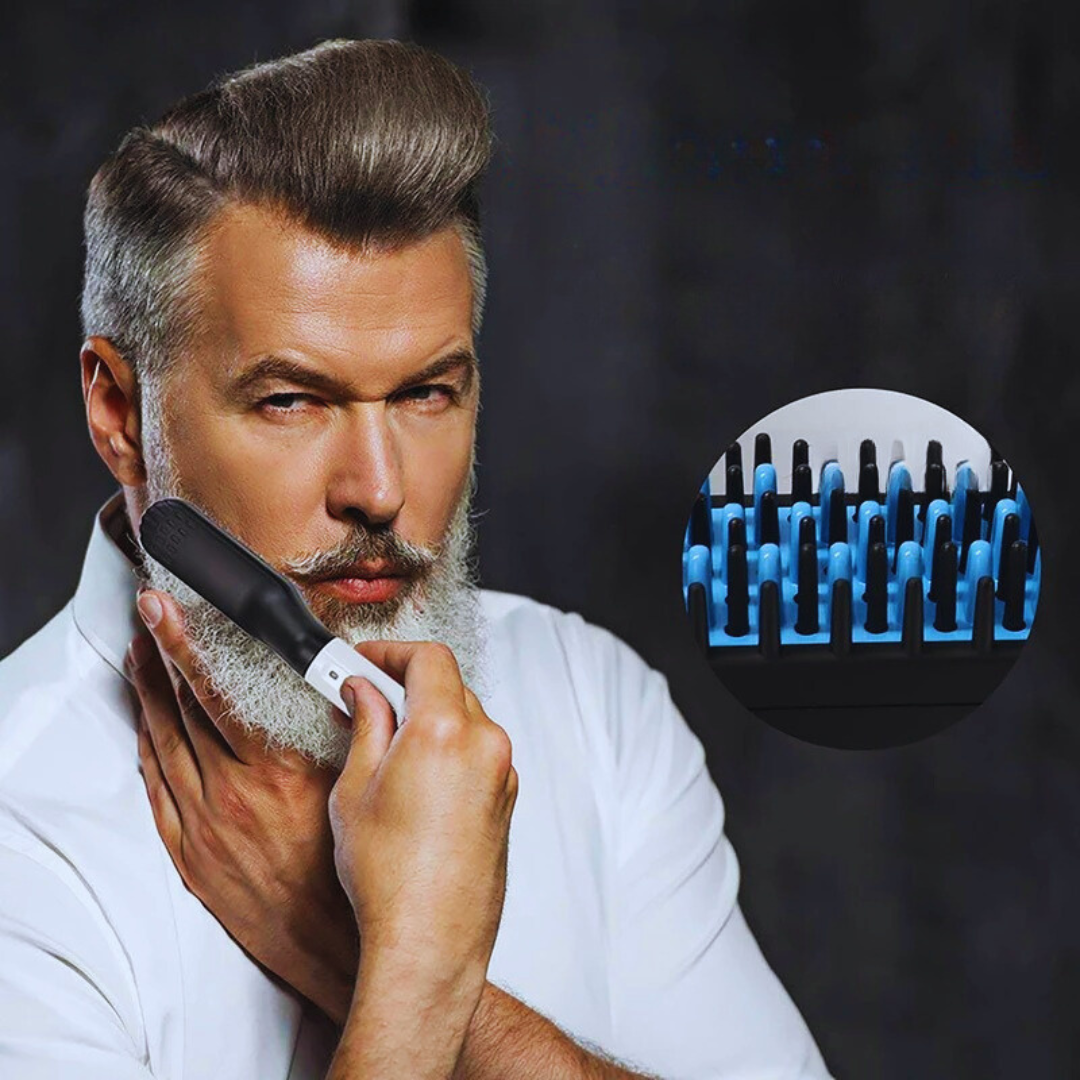 Børste til udglatning af skæghår til mænd