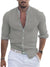 Herre Skjorte Kortærmet 100% Linned Elegant Casual Stil-1