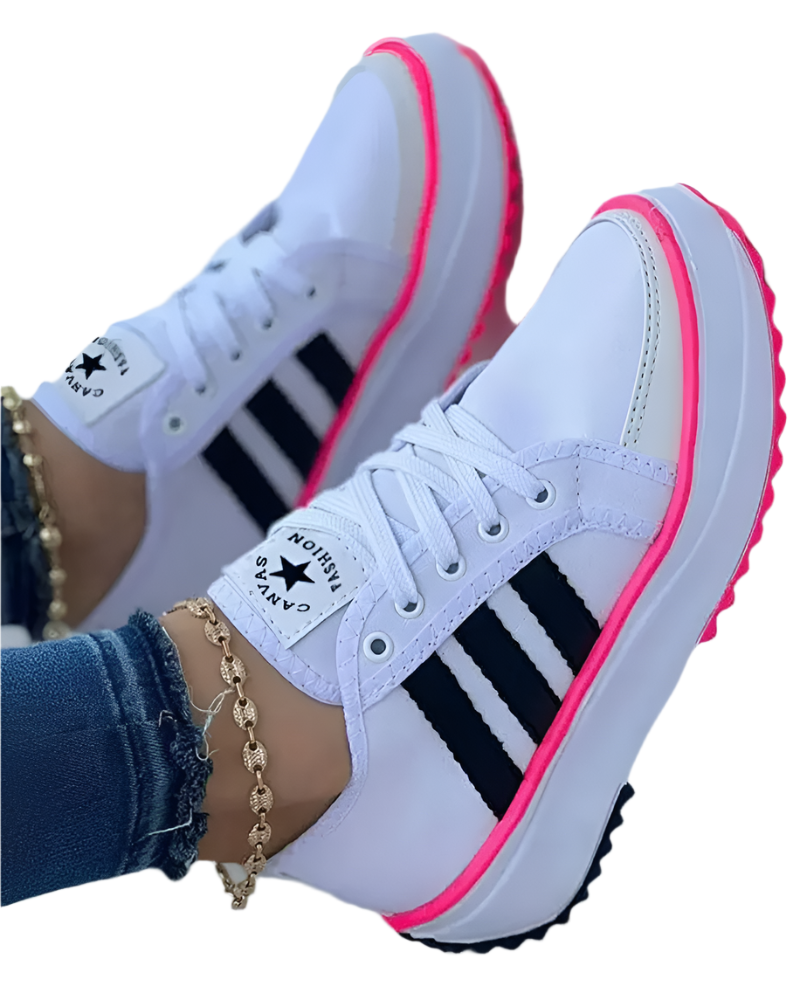 Kvinders Sneakers Komfortabelt Lærred Anti-Slip Gummi