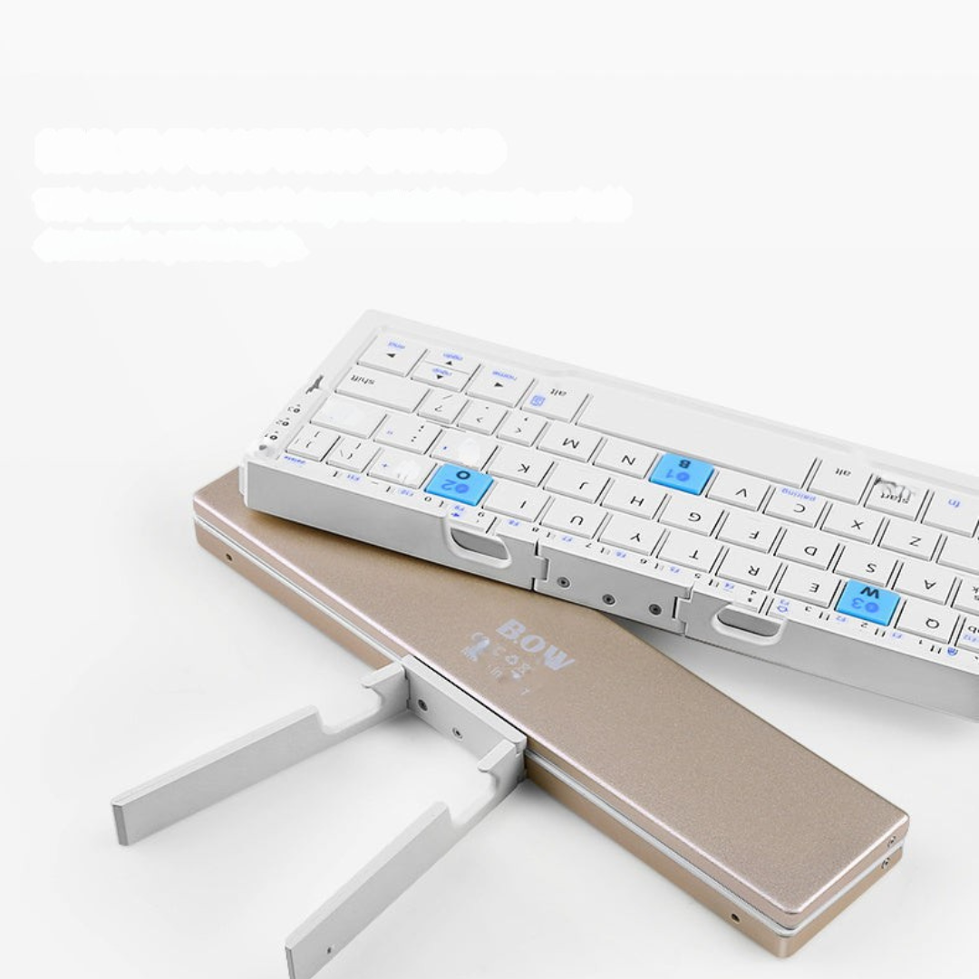 Unisex Sammenfoldelig Tastatur Bluetooth Højkvalitets Plast og Metal