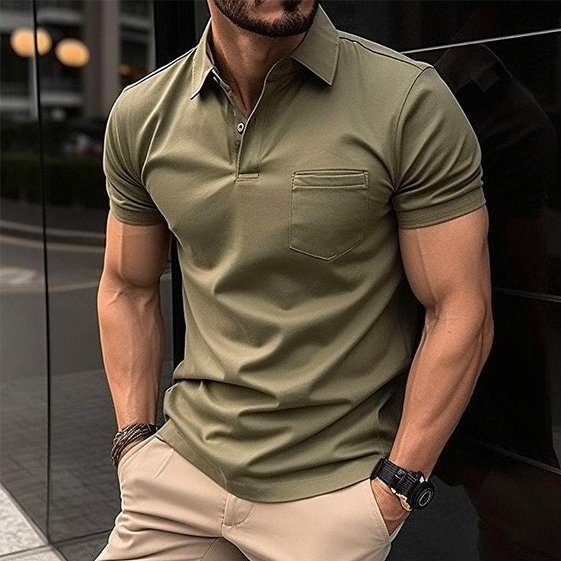 Herre Polo Shirt Elegant Åndbar 100% Bomuld-4