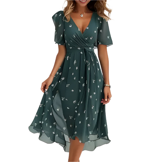 Festkjoler til Damer V-Hals Elegant Design 100% Polyester-1