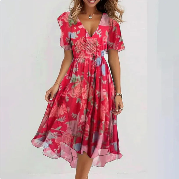 Festkjoler til Damer V-Hals Elegant Design 100% Polyester-2