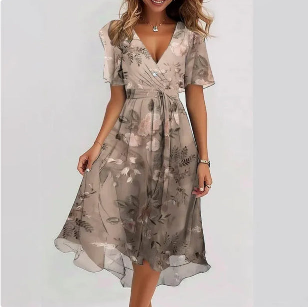 Festkjoler til Damer V-Hals Elegant Design 100% Polyester-3