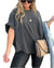 Dame Skjorte Oversized Klassisk Design 100% Bomuld-1