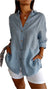 Dame Skjortebluse Elegant Plisseret Design Bæredygtige Materialer