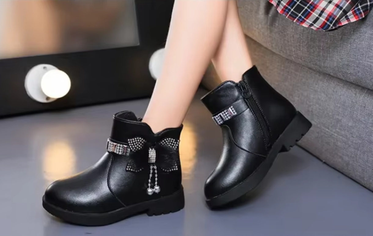 Varme læderstøvler til piger