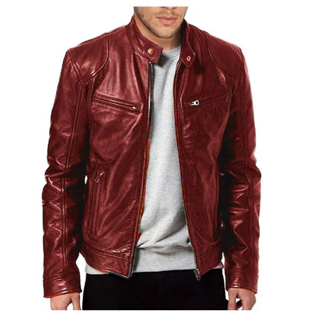 Slim Fit motorcykeljakke til mænd