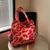 Overdimensioneret skuldertaske med leopardprint