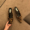 Mules med spids tå i leopardprint til kvinder