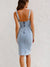 Kvinders Jeanskjole Justerbare Remme Denim-6