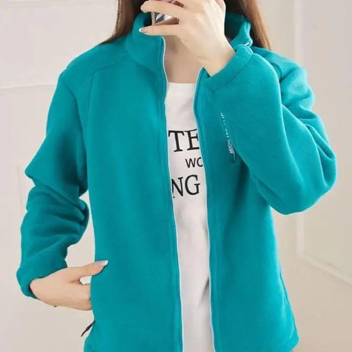 Varm vinterjakke i fleece til kvinder