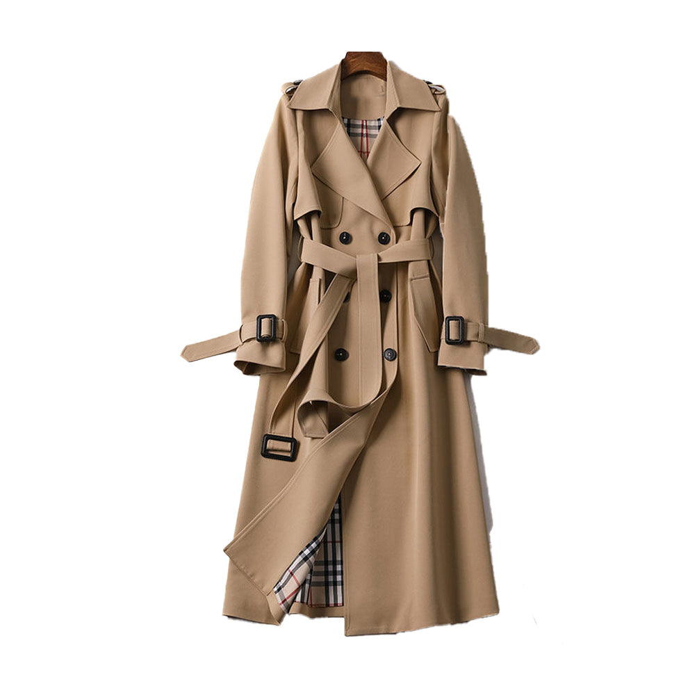 Dame Trench Coat Dobbelt Række Knapper 1