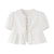 Front Tie Ruffle Crop Top