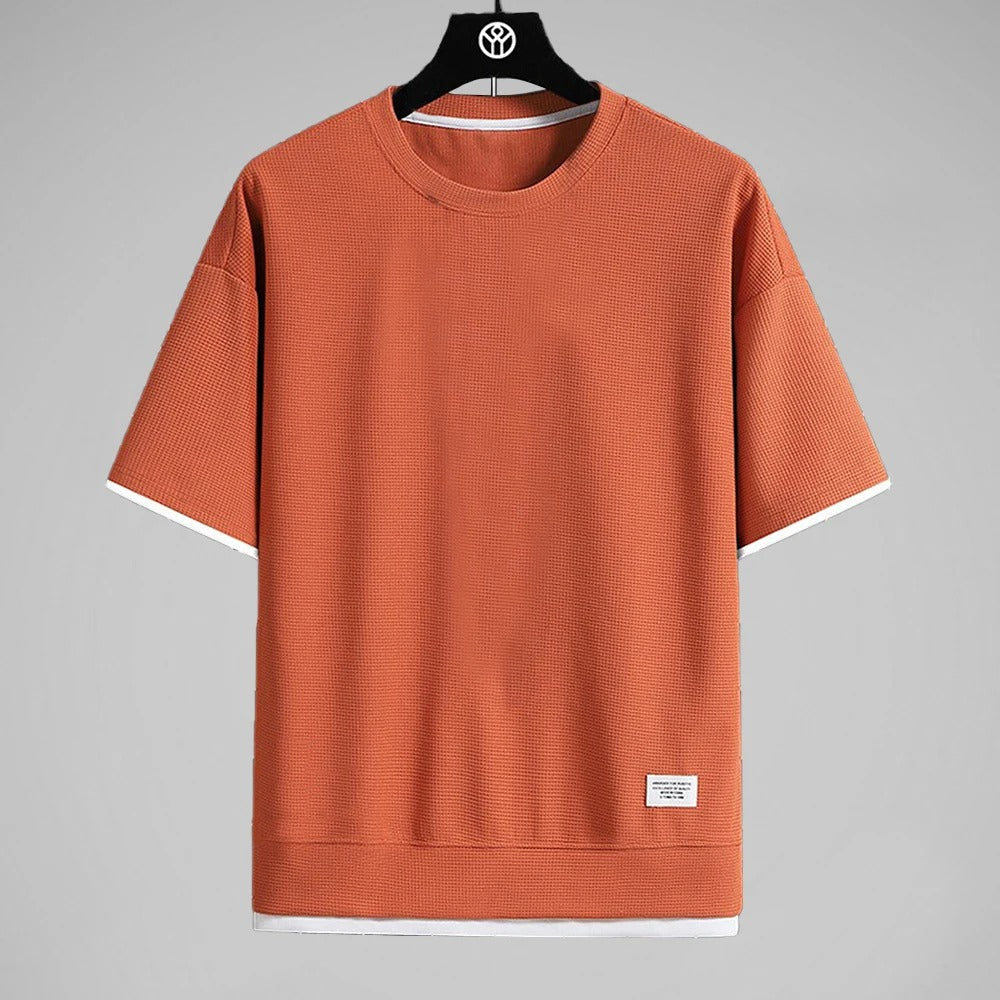 Premium vaffel-T-shirt til mænd