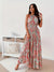 Vintage Boho Print Halter Dress til kvinder