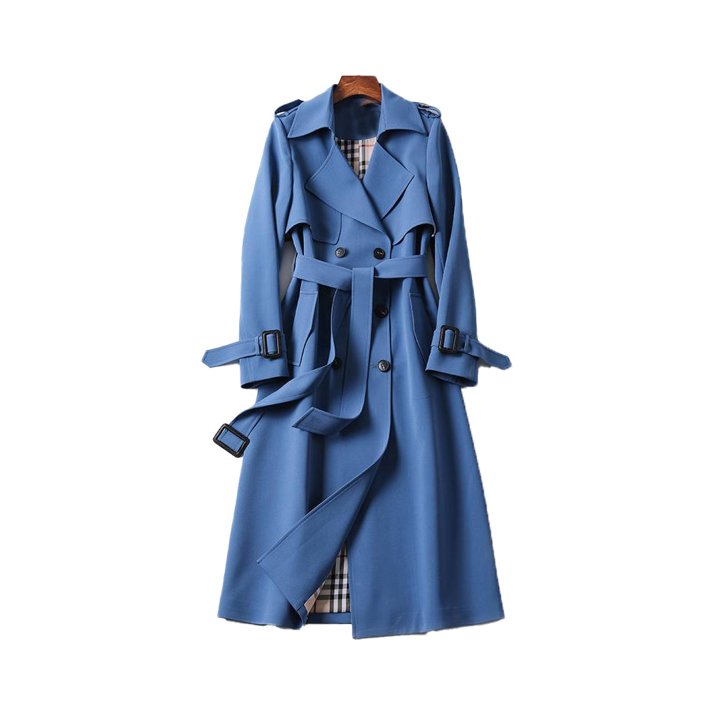 Dame Trench Coat Dobbelt Række Knapper 4
