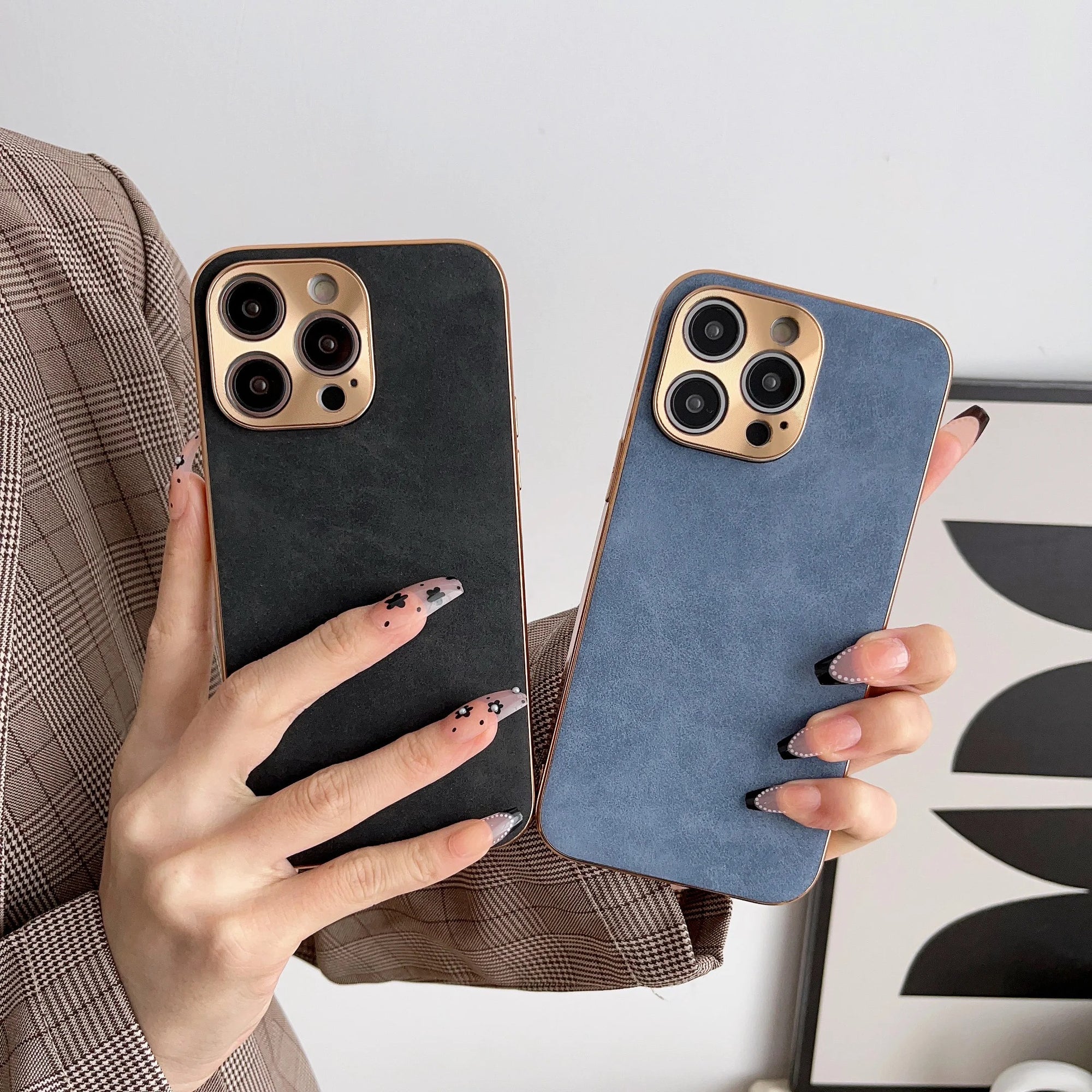 Læder telefontaske til Iphone