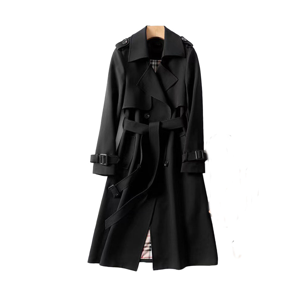 Dame Trench Coat Dobbelt Række Knapper 2