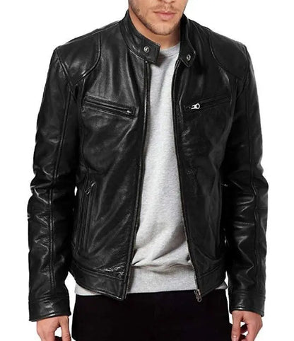 Slim Fit motorcykeljakke til mænd