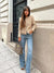 Cropped jakke i tweed til kvinder