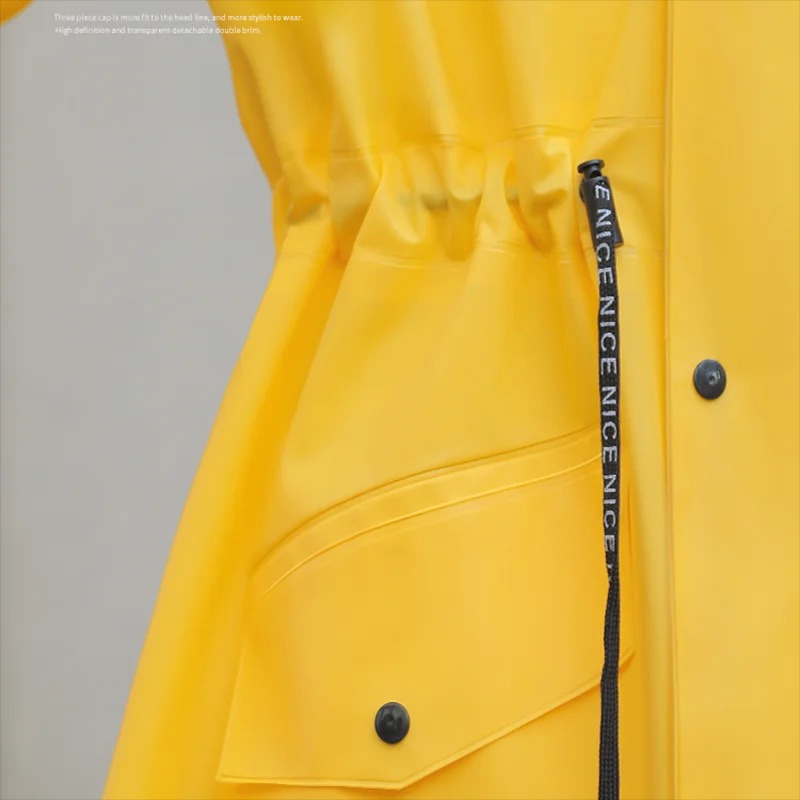 Lang regnfrakke til kvinder