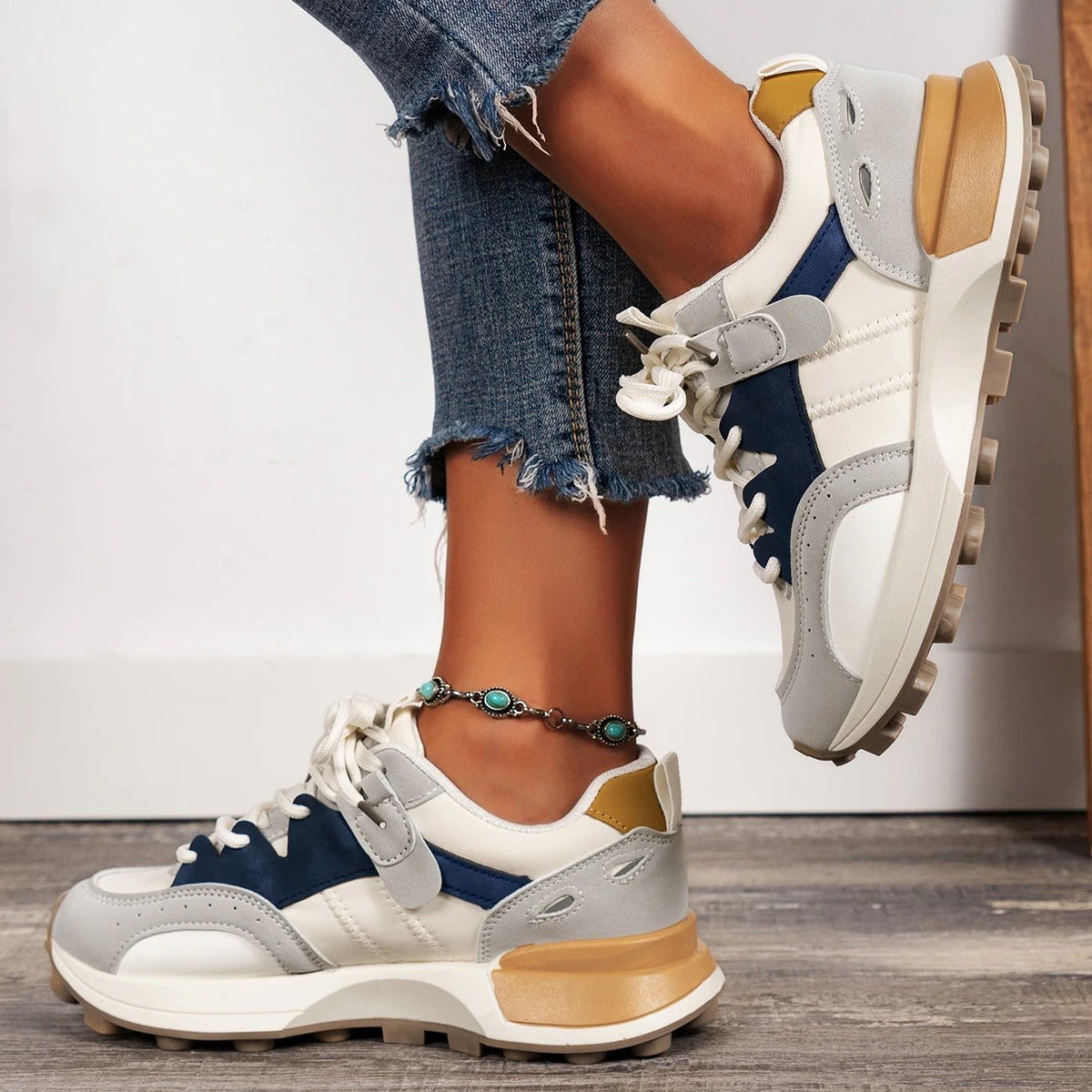 Sneakers med tyk sål til kvinder