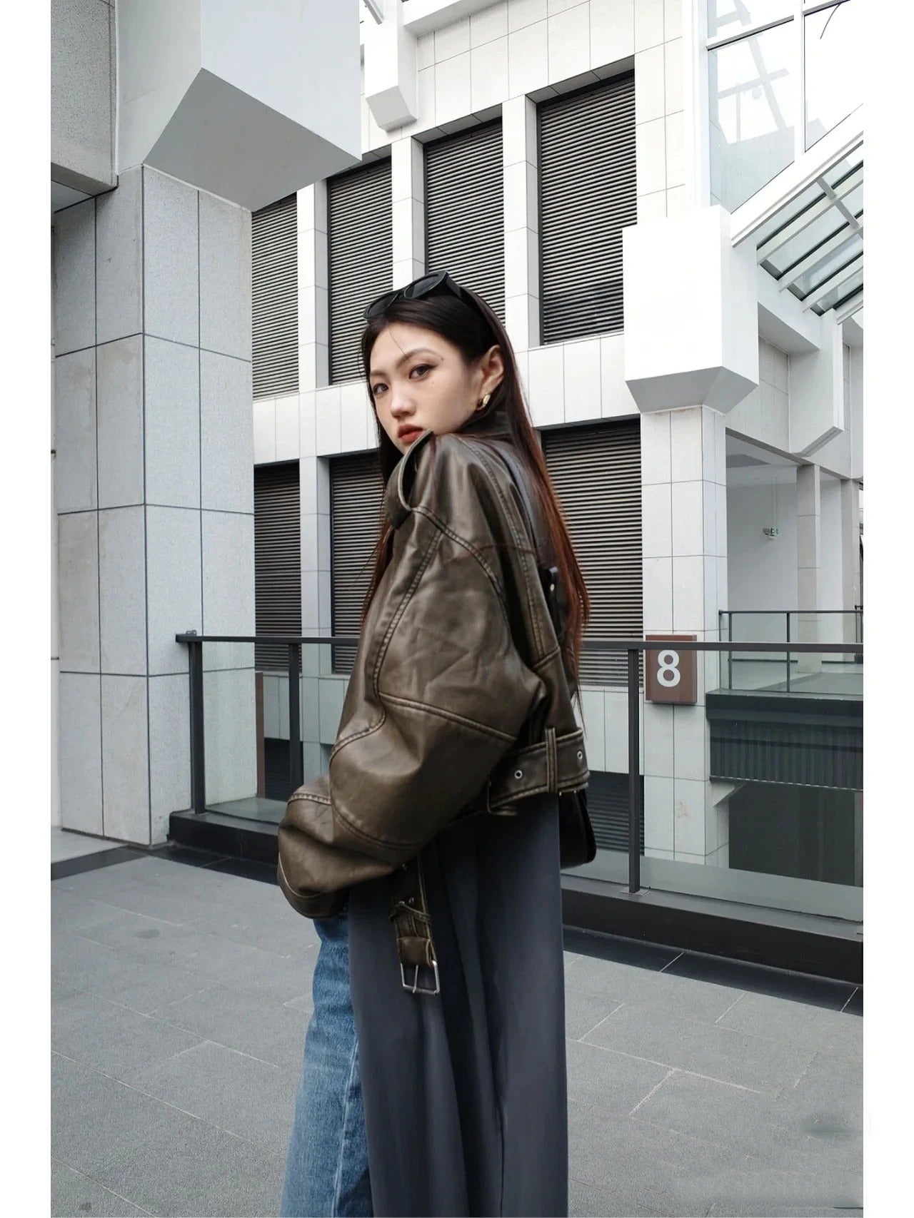 Vintage læderjakke til kvinder